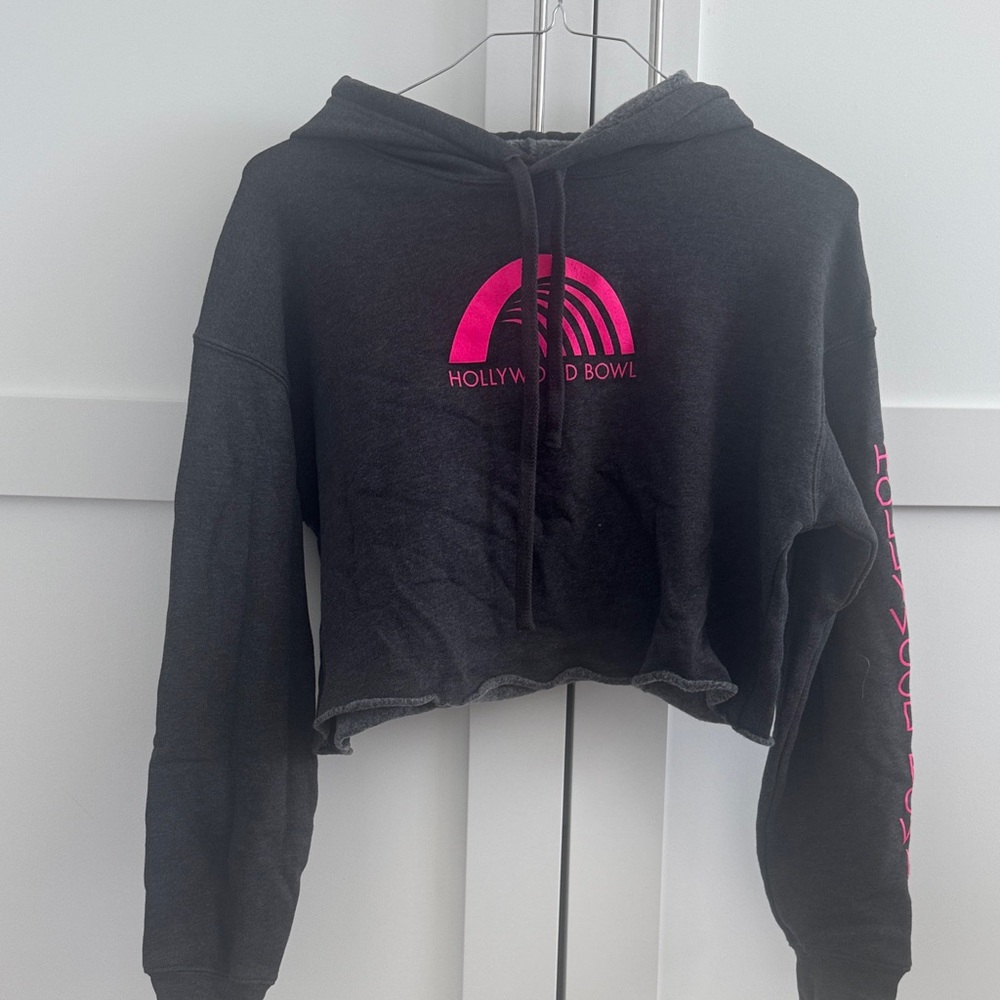 Gray super soft Hoodie with Pink logo “ Hollywood Bowl”